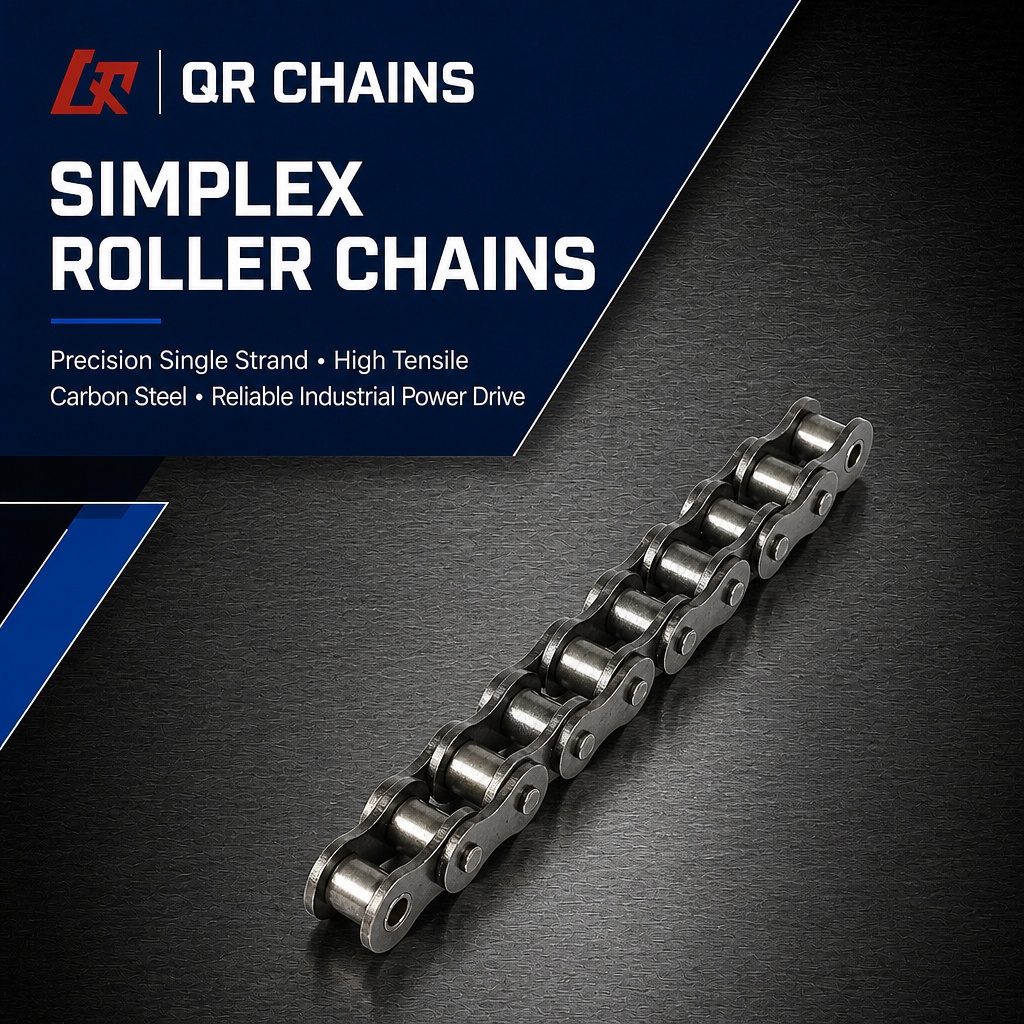Roller chains with straight side plates (A series)