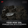 Four-raw 316L stainless steel transmission roller chain with attachment